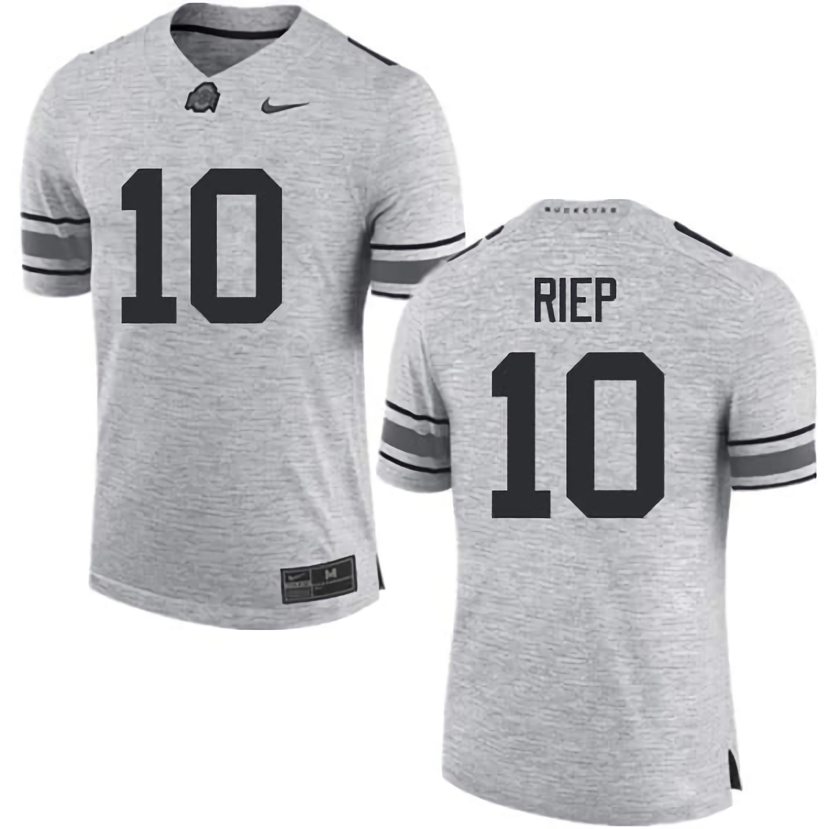 Amir Riep Ohio State Buckeyes Men's NCAA #10 Nike Gray College Stitched Football Jersey EKO8856SU